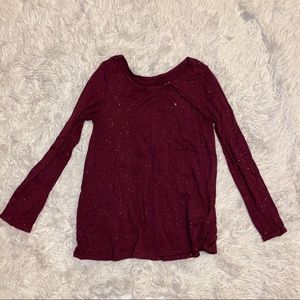 Red Sparkle Girls Long Sleeve Shirt!